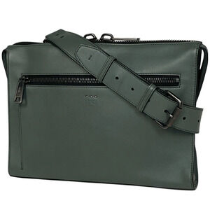 Fendi logo messenger bag crossbody shoulder leather green
